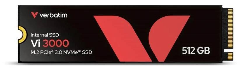 VERBATIM SSD Vi3000 Internal PCIe NVMe M.2 SSD 512GB , W 2500/ R 3300 MB/s | eD system a.s. 