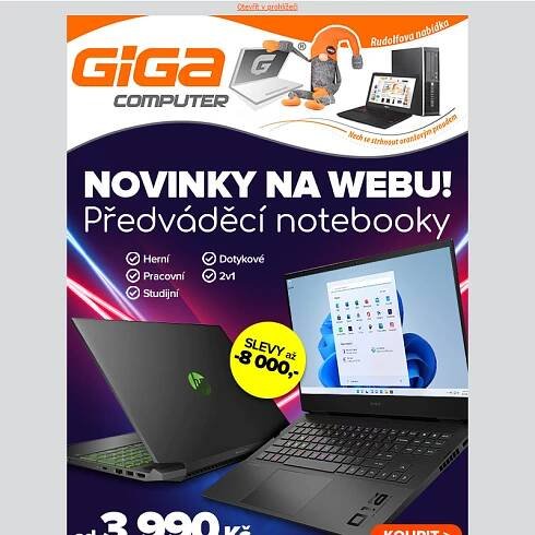 GIGA Slevy na HERNÍ PC! Surface jako nový! A další GIGOVKY!