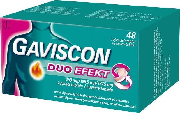 Gaviscon Duo Efect 48 žvýkacích tablet