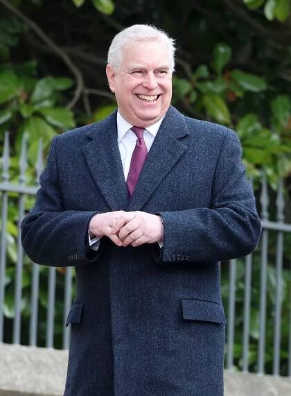 Pictured: Prince Andrew, Duke of York attends the Thanksgiving Service for King Constantine of the Hellenes at St George's Chapel on February 27, 2024 in Windsor, England