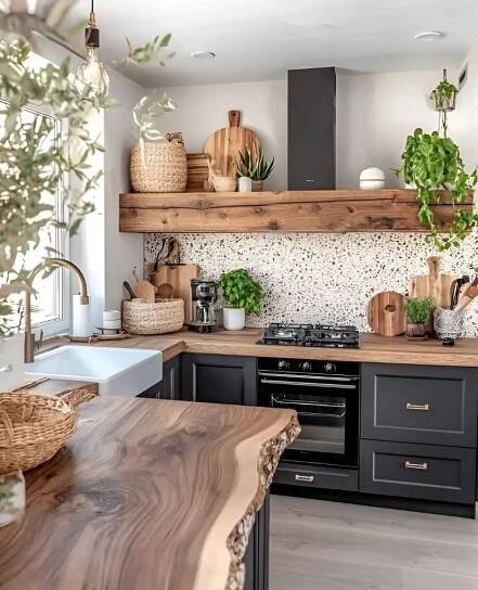Pin by katty arévalo on casa in 2025 | Kitchen interior, Kitchen layout, Country house kitchen