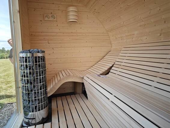Sauna Flex z miejscem na balię, zdjęcie z realizacji