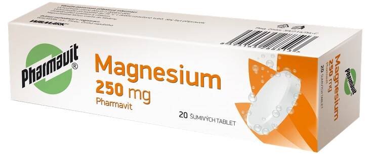 Pharmavit Magnesium 250 mg 20 šumivých tablet