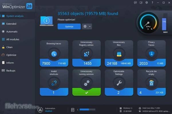 Ashampoo WinOptimizer Screenshot 1
