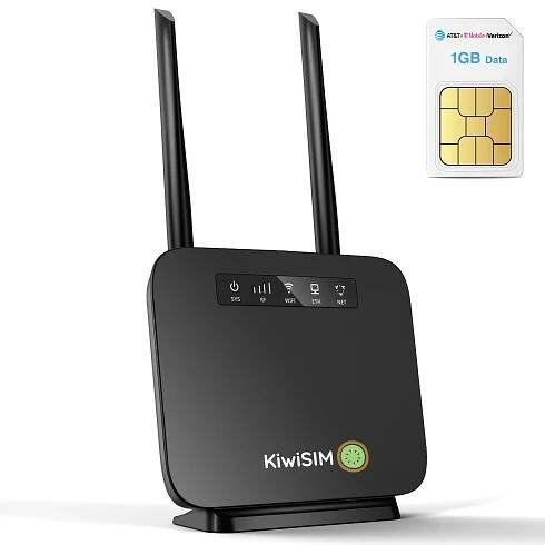 4G LTE Portable Modem WiFi Router with 1GB * 300Mbps WiFi Supports * AT&T * 3000mAh Battery Mobile Hotspot for Home RV Office Cam
