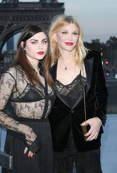 Courtney, who has a 32-year-old daughter, Frances Cobain, with Kurt, has been living in London for several years, having moved to the capital from LA in 2019 (pictured together in 2017)
