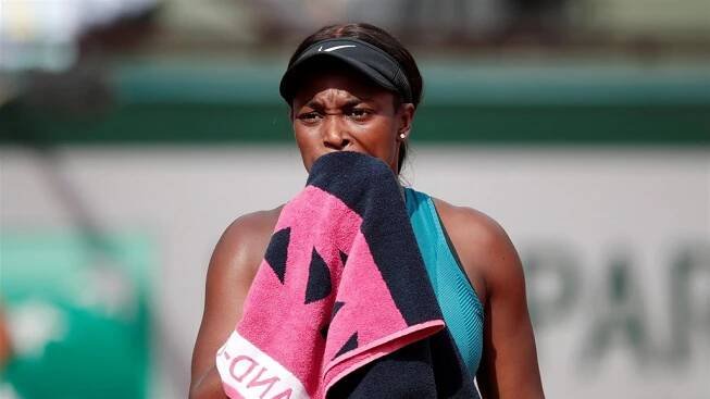 Sloane Stephensová během semifinále Roland Garros.