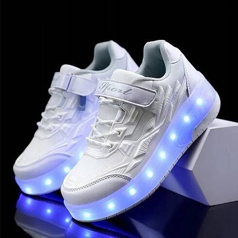 Dětské tenisky LED Nové sportovní boty Boty na kolečkové brusle za 1113.00CZK - Allegro