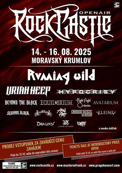 Festival ROCK CASTLE 2025 odhaluje první potvrzené kapely a startuje prodej vstupenek, | Rock Castle