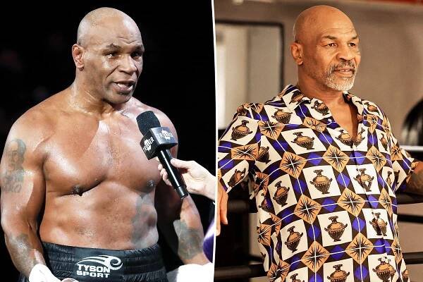 Mike Tyson split images.