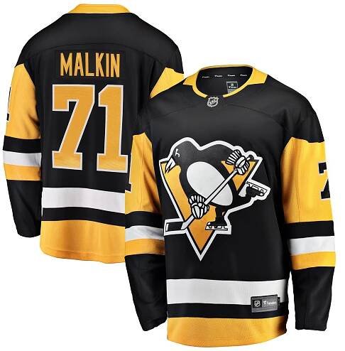 Men's Pittsburgh Penguins Evgeni Malkin Fanatics Black Home Breakaway Jersey