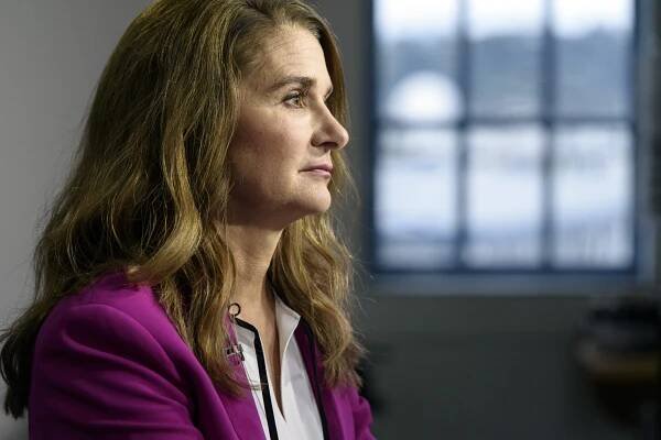 Melinda Gates, co-chair of the Bill and Melinda Gates Foundation, listens during a Bloomberg Technology television interview in San Francisco, California, U.S., on Tuesday May 7, 2019. Gates discussed her book “The Moment of Lift” about empowering women in the workplace. Photographer: Michael Short/Bloomberg via Getty Images