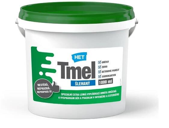 HET ŠLEHANÝ lehčený tmel speciální vyplňovací hmota 500 ml