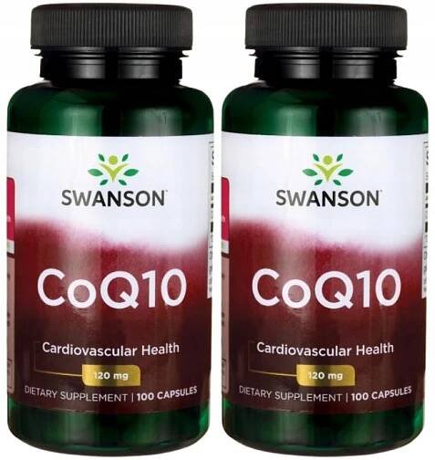 2 x Swanson CoQ10 - Koenzym Q10 120 mg 100 kapslí Vitamín dlouhověkosti