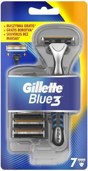 Gillette Blue 3 holicí strojek + 7 hlavic