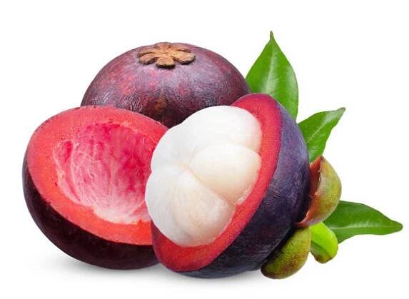 mangosteen isolated on white background. - mangostana lahodná - stock snímky, obrázky a fotky