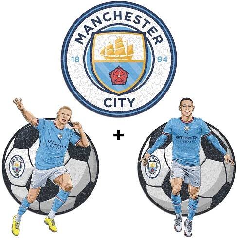 3 PACK Manchester City FC® Logo + Haaland + Foden