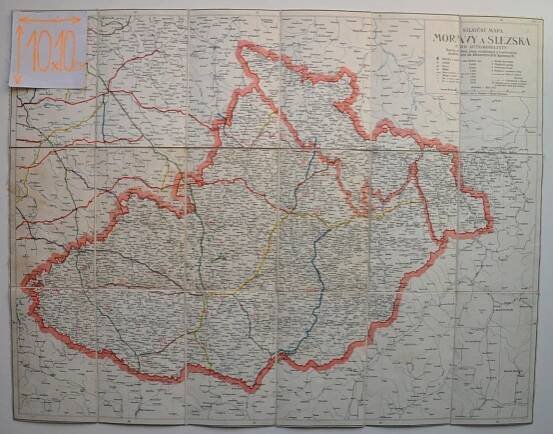 MORAVA A SLEZSKO - SILNIČNÍ MAPA PRO AUTOMOBILISTY - 1925 | Aukro