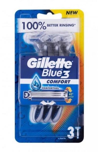 GILLETTE BLUE3 COMFORT POHOTOVÁ HOLÍTKA 3 KS - Drogerie-vanura.cz