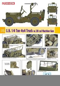 Dragon 1/6 U.S. 1/4 Ton 4x4 Truck w/.30 cal Machine Gun