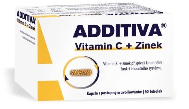 Additiva Vitamin C + zinek 60 tobolek