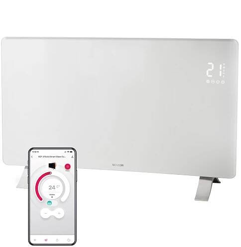 Szklany inteligentny grzejnik konwektorowy WiFi