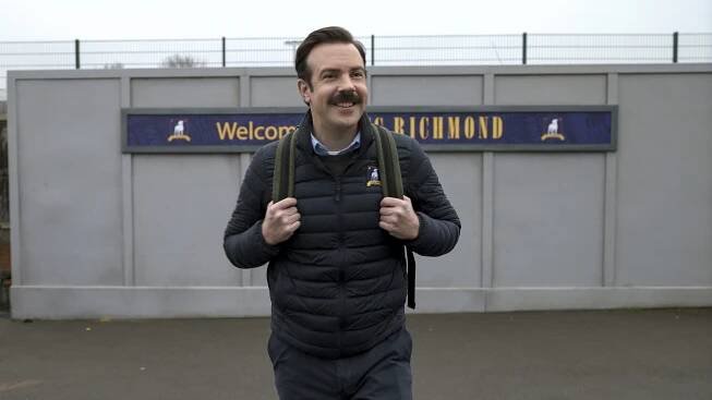 Jason Sudeikis in a scene from "Ted Lasso."