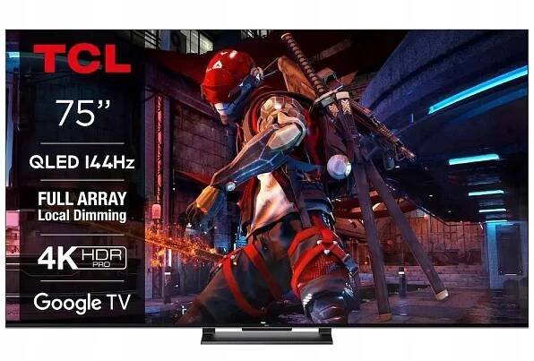 Televizor TCL 75QLED870 75" QLED 144Hz 4K UHD Smart DVB-T2 Game Master 2.0