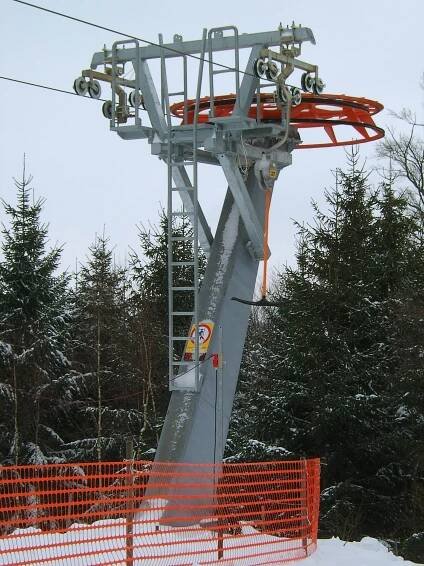 Vratná stanice výstupní, pevná, vysoká - SKI areál Šacberk, Jihlava