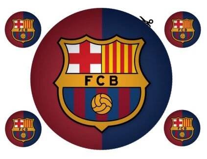 38619 obrazek na jedlem papiru fc barcelona fcb
