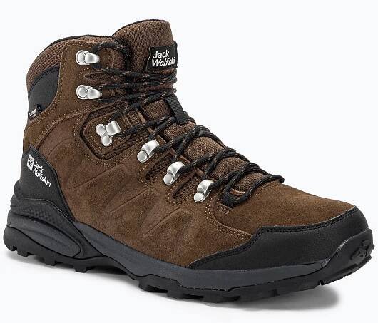Jack Wolfskin Refugio Texapore Mid brown/phantom pánské trekové boty