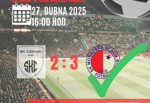 SK Cézava - SK Moravská Slavia 2:3