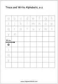 Kindergarten Alphabet Worksheets - Free Printable Alphabet Worksheets - Alphabet Writing Worksheets- Small Letters (Lowercase