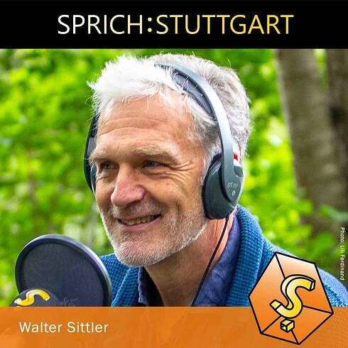 Walter Sittler bei der Podcast Aufzeichnung von SPRICH:STUTTGART