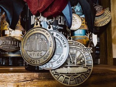 Award winning medals for Marble Distilling's sustainable spirits