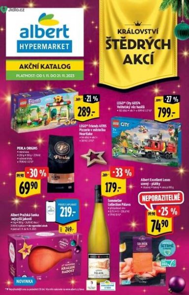 Albert Hypermarket leták akce od 01.11.2023 do 21.11.2023 - Jídlo.cz