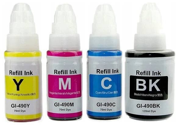 inkoustové náplně TISKÁRNY CANON GI-490 PIXMA G2410 G3400