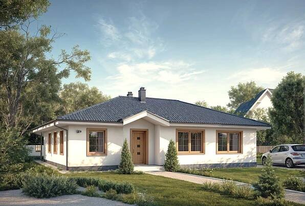 Projekt na bungalov, projekt bungalov, projekty bungalov, bungalov 672