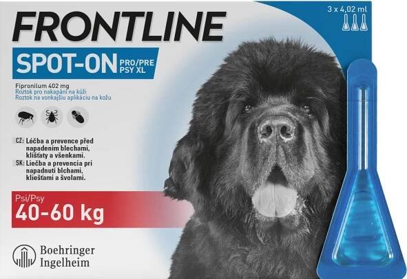 FRONTLINE Spot On pro psy 40-60 kg/3x 4,02 ml od 753 Kč