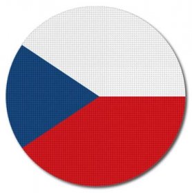 Česká vlajka kulatá tištěná