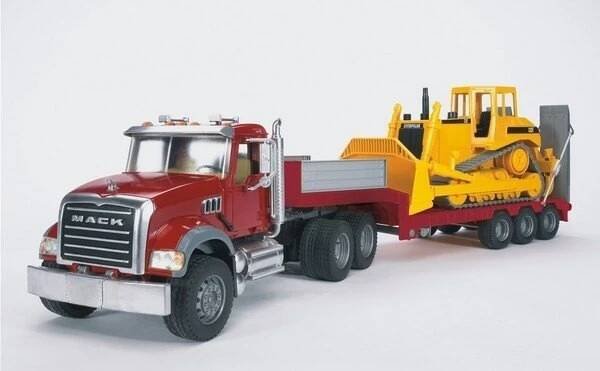 Bruder 2813 MACK GRANIT návěs a bagr JCB 4CX