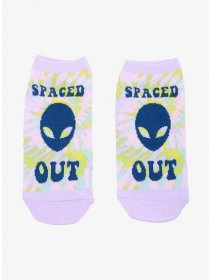 Spaced Out Alien No-Show Socks