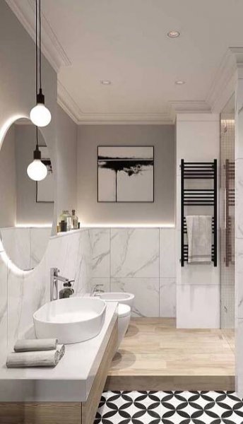 How to Choose the Perfect Lighting for Your Bathroom + 10 Creative Ideas | Bathroom interior design, Bathroom interior, Trendy bathroom