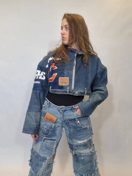 Cropped jacket BLUE