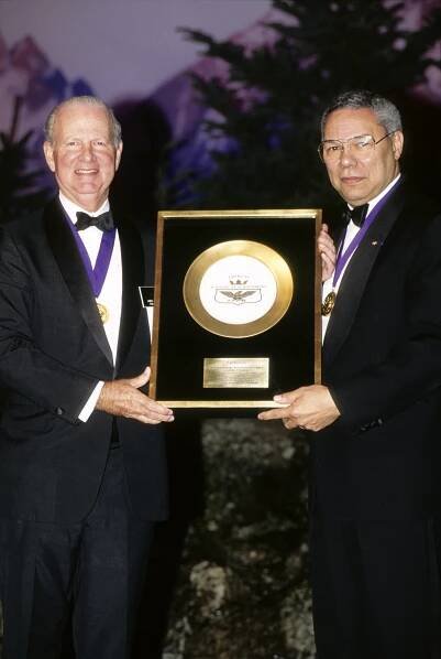 Former Secretary of State James A. Baker and General Colin L. Powell, USA.
