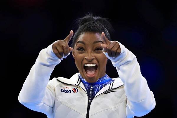 Simone Bilesová a jej radosť na MS 2023 v...