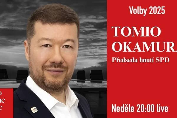 Echo Prime Time startuje sérii předvolebních speciálů. V neděli bude hostem Pavla Štrunce předseda SPD Tomio Okamura