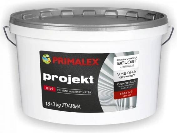 Primalex Projekt 18+3kg bílá malířská barva