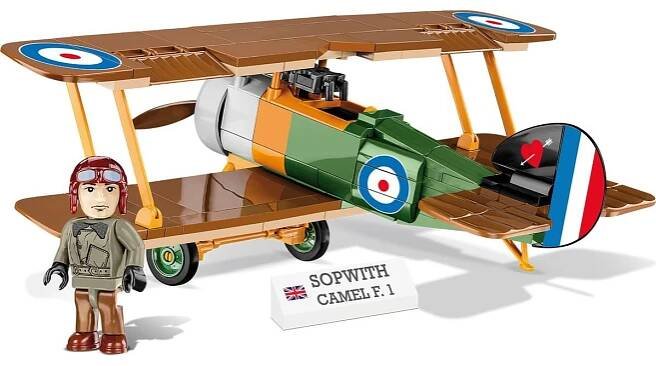 Cobi 2987 I. světová válka Dvouplošný stíhací letoun Sopwith F.1 Camel 176 dílků
