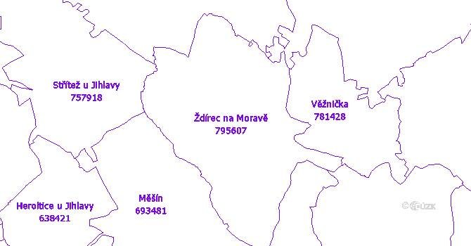Katastrální mapa Ždírec